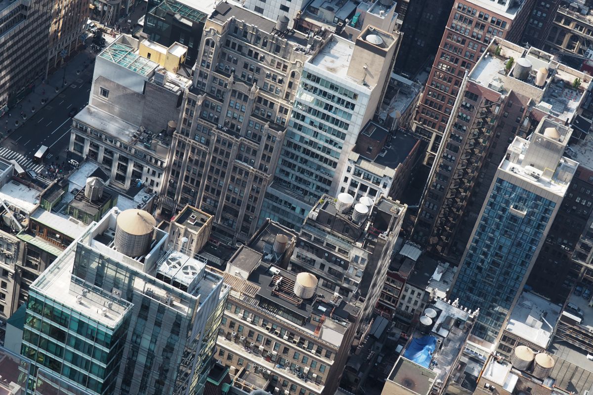 aerial view from an airplane window