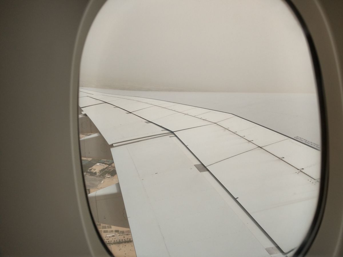 aerial view from an airplane window